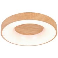 LAMPA SUFITOWA LED LUZIA - kolor dębowy/czarny, Modern, tworzywo sztuczne/metal (40/10cm) - Mömax
