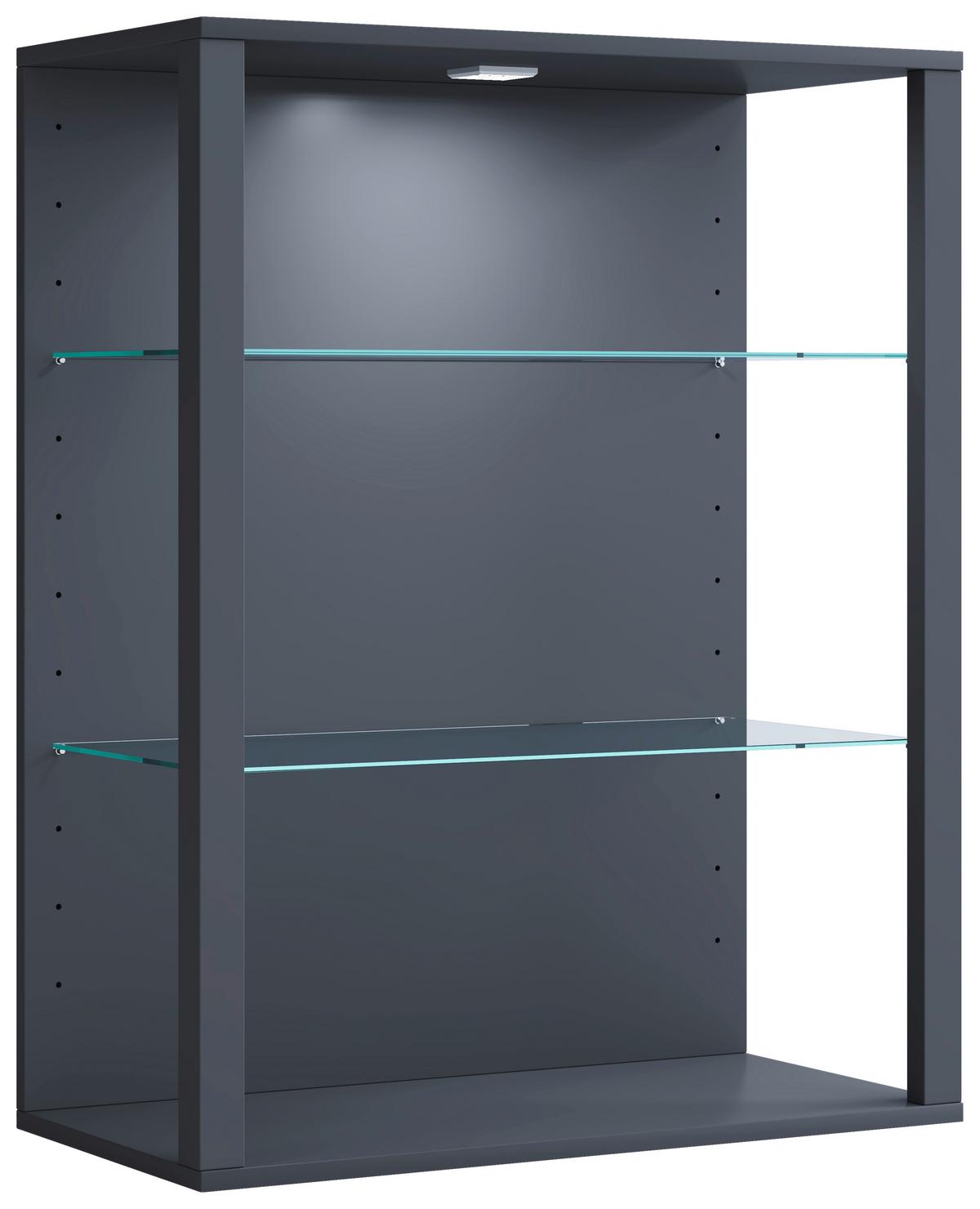 HÄNGEVITRINE GLASOL LW - Anthrazit, Design, Glas/Holzwerkstoff (70/90/35cm) - MID.YOU