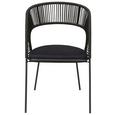 Armlehnstuhl Schwarz - Schwarz, Metall (56/81/47/62cm) - MÖMAX modern living