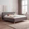 STOPPAD SÄNG SKAGEN - sandfärgad/brun, Klassisk, trä/textil (160/200cm) - Mömax