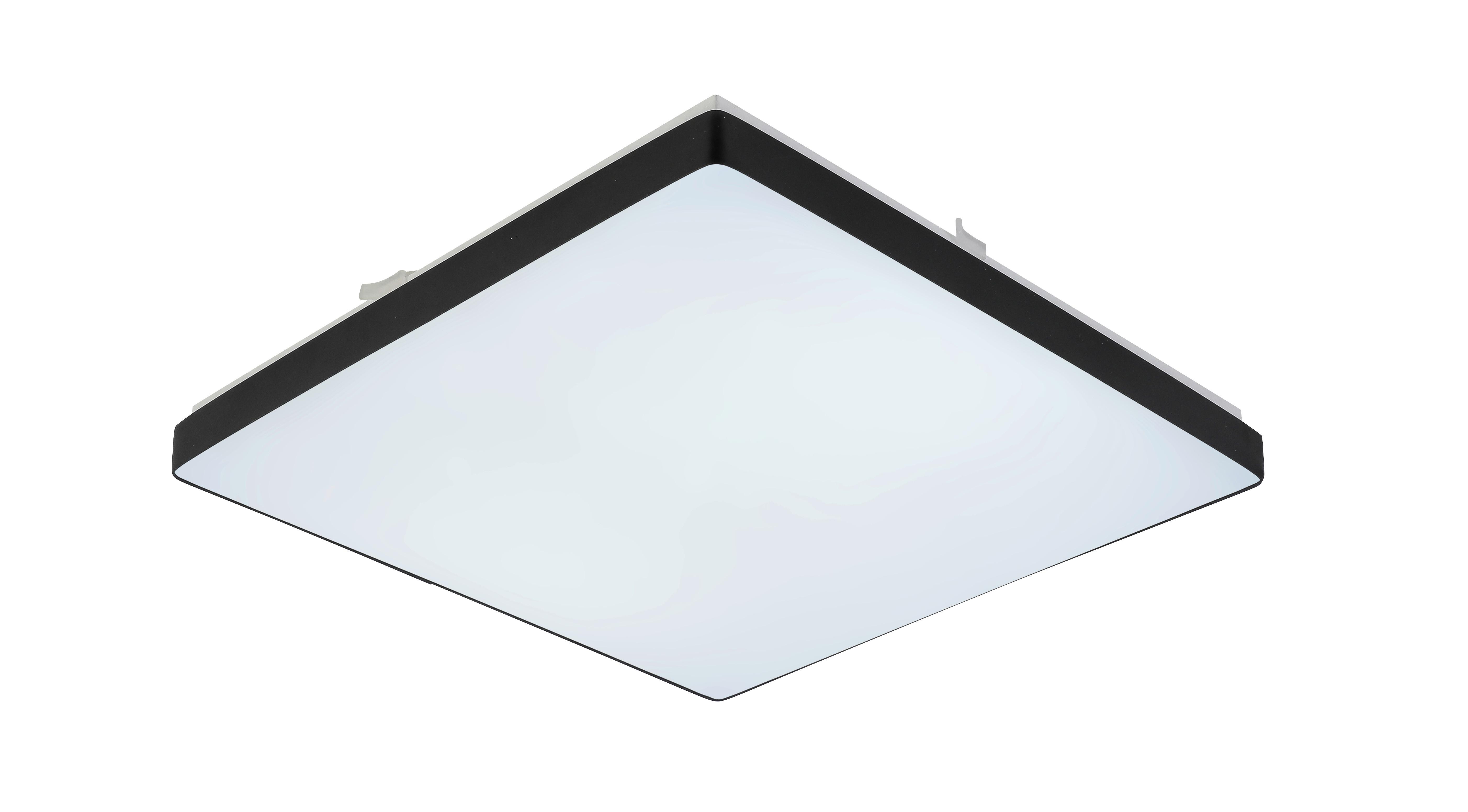 LED-TAKLAMPA JANNEK - vit/svart, Modern, metall/plast (33/33/5,5cm) - Mömax