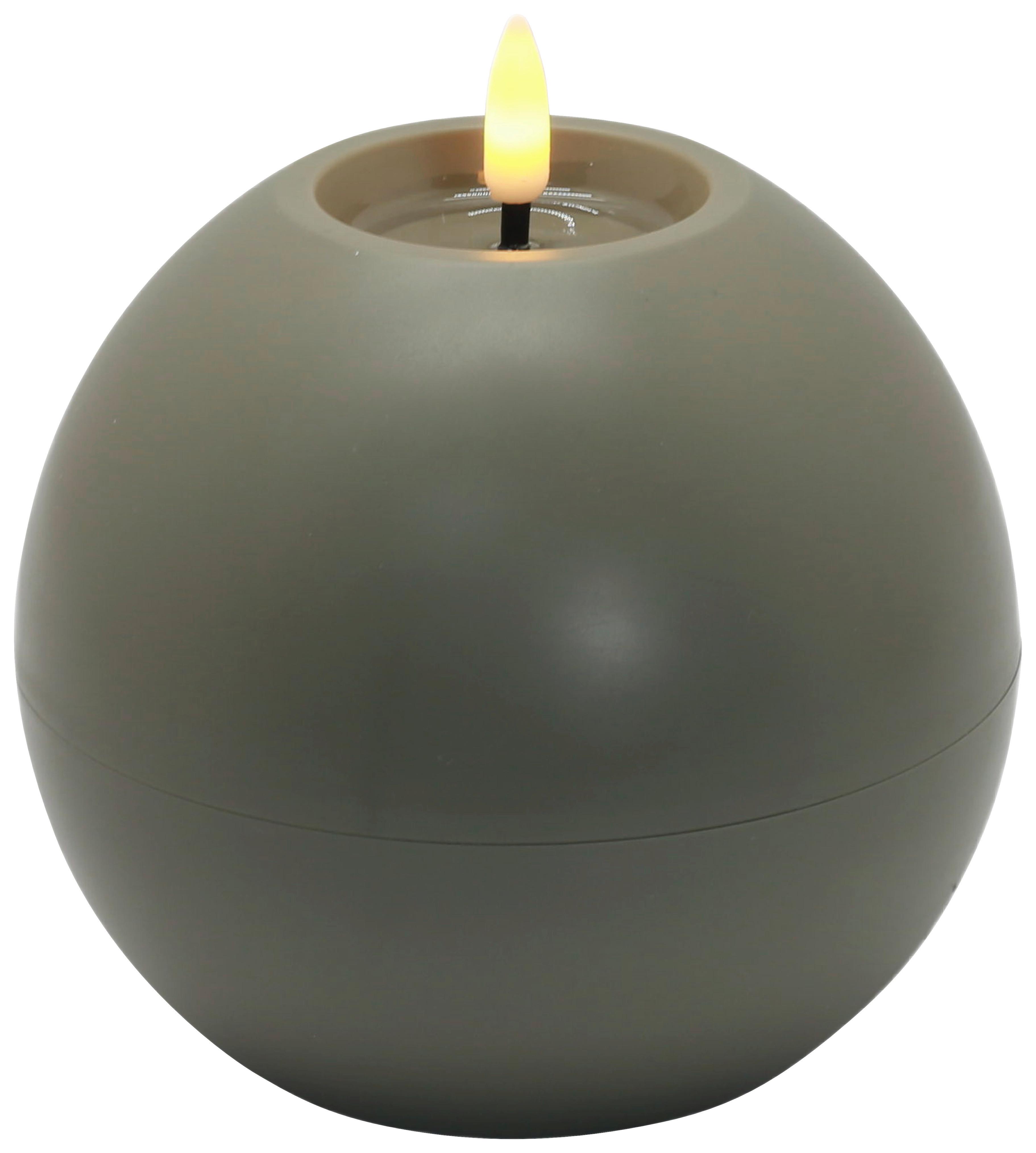 LED-Kerze Lioris Olivgrün max. 0,06 Watt - Olivgrün, Natur, Kunststoff (12/11cm) - Mömax
