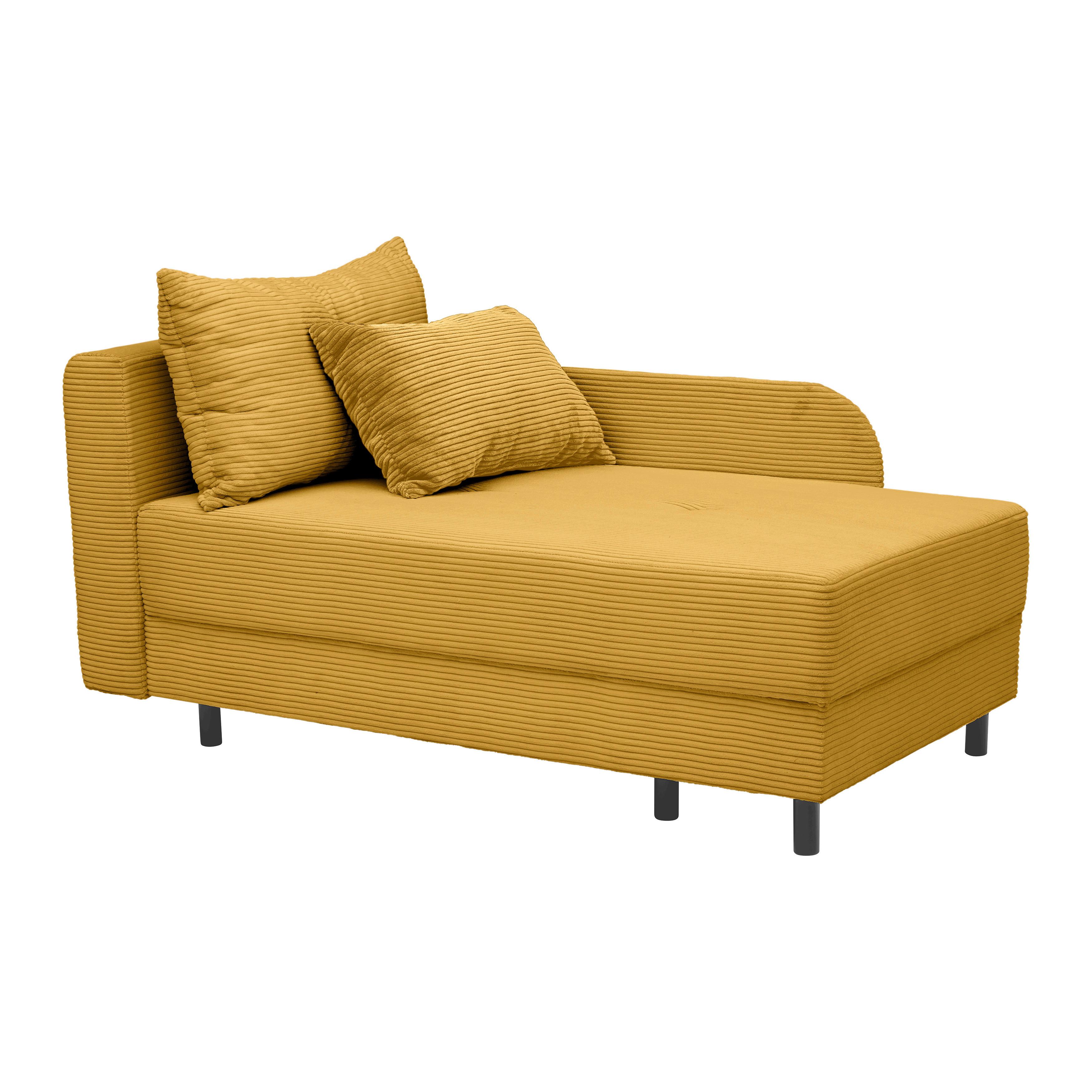 Liege Nova Senfgelb - Senfgelb/Schwarz, MODERN, Holz/Textil (85/62/145cm) - Mömax