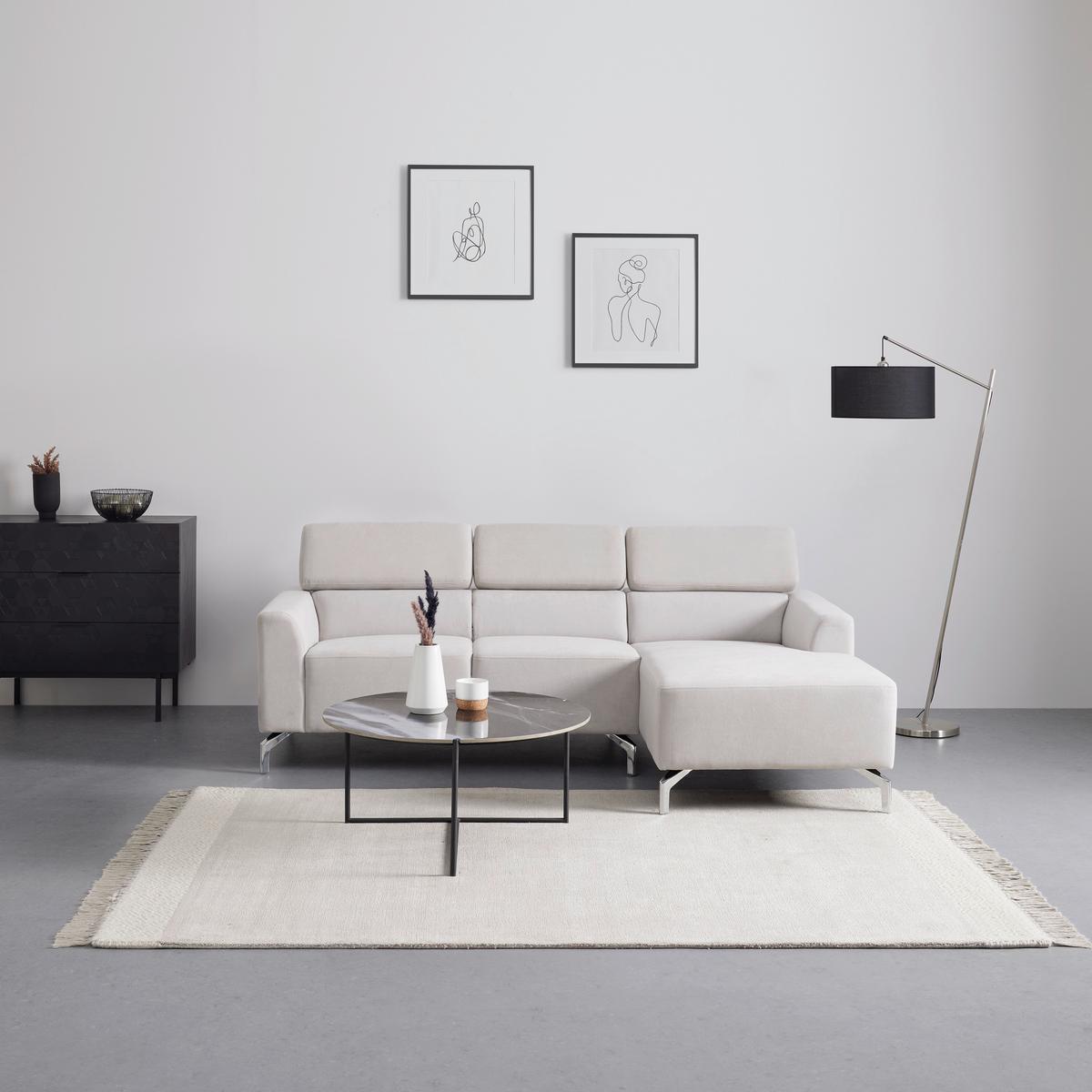 Sedežna Garnitura Filou, Iz Žameta - svetlo siva, Moderno, tekstil/les (211/82/146cm) - Bessagi Home