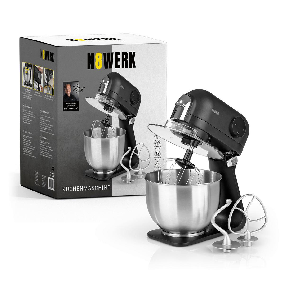 Konyhai Robotgép N8werk - fekete, Modern, műanyag/fém (32,5/23,5/37cm)