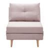 Schlafsessel Malic Rosa Webstoff - Eichefarben/Rosa, MODERN, Textil/Metall (80/84/90cm) - Bessagi Home