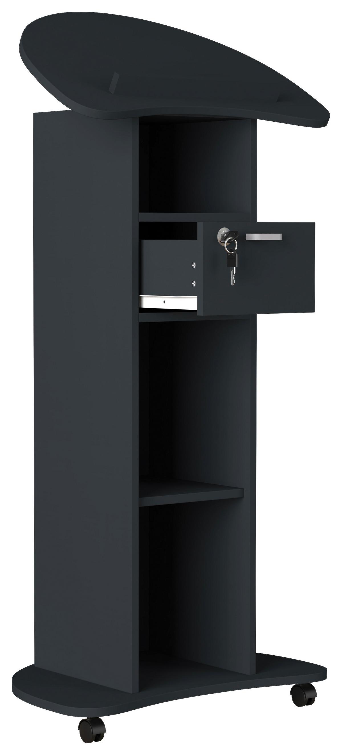 Stoječi Pult Redola M, Siva - antracit, Moderno, leseni material (56/110/37cm) - MID.YOU