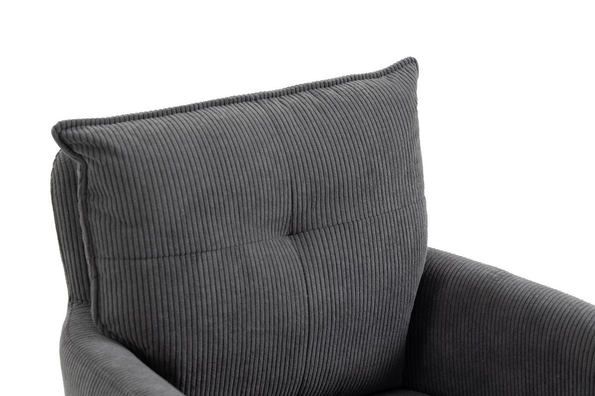 STOŁEK BAROWY POINT - antracytowy/czarny, Design, metal/tkanina (54/98-120/58cm) - Novel