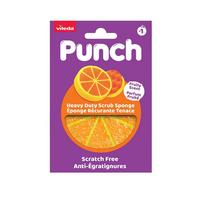 Szivacs Vileda Punch Orange - többszínű, Basics, műanyag (10.2/15/3.2cm) - Vileda