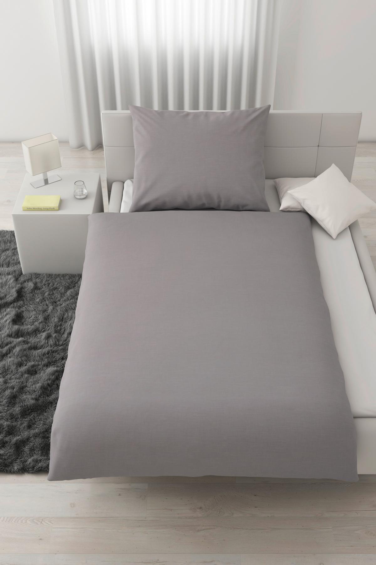 BETTWÄSCHESET ILVY - Grau, Modern, Textil (160/210cm) - Modern Living