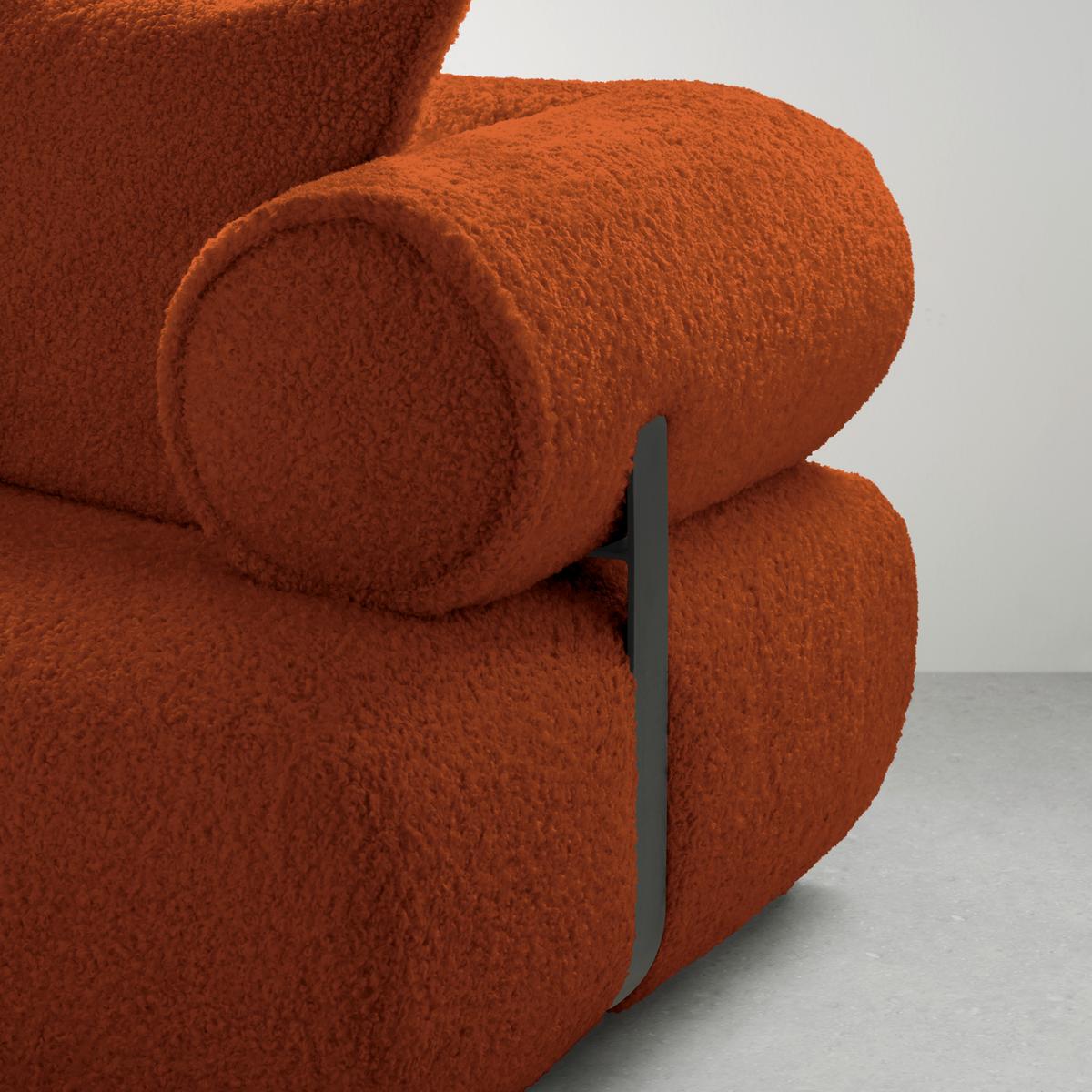 Wohnlandschaft Casimir Kupferfarben - Schwarz/Kupferfarben, LIFESTYLE, Kunststoff/Textil (180/310cm) - Premium Living