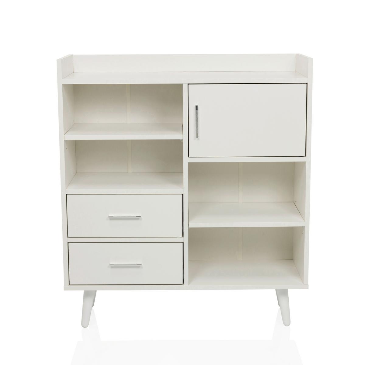 Komoda Myrdal, Bela - bela, Moderno, kovina/leseni material (80/90/30cm) - MID.YOU