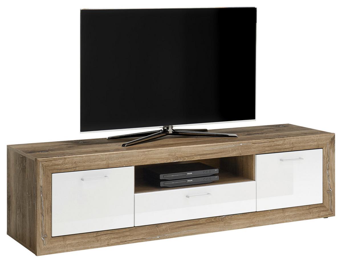 Tv Komoda Neapel - tamno smeđa/srebrne boje, Konvencionalno, drvni materijal/plastika (180/50/46cm) - Mömax