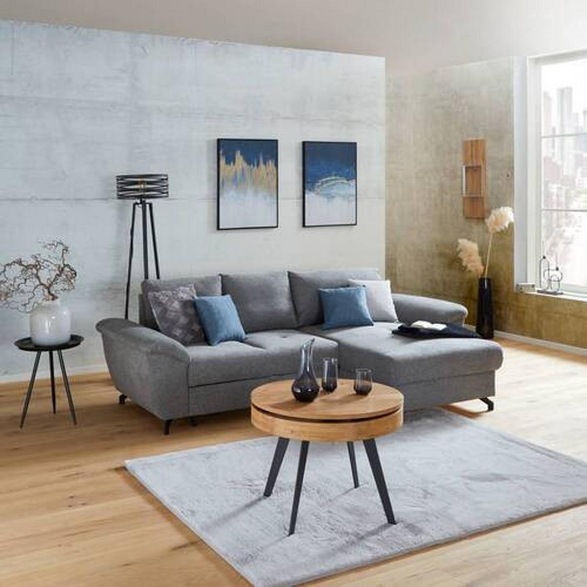 Coltar LILLE C - albastru/gri, Modern, textil (263/110/156cm) - Ondega