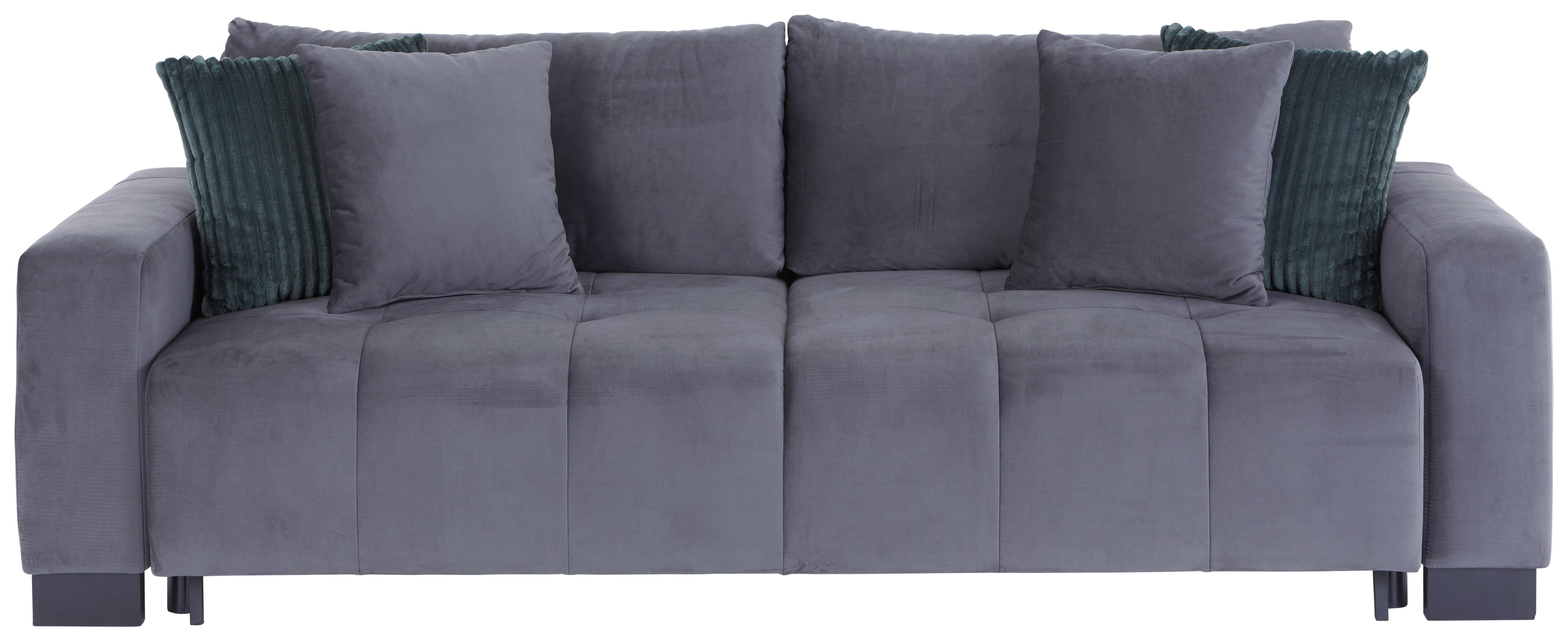 Canapea BETA NEW LUX 3DL - verde închis/gri închis, Modern, lemn/metal (238/88/119cm)