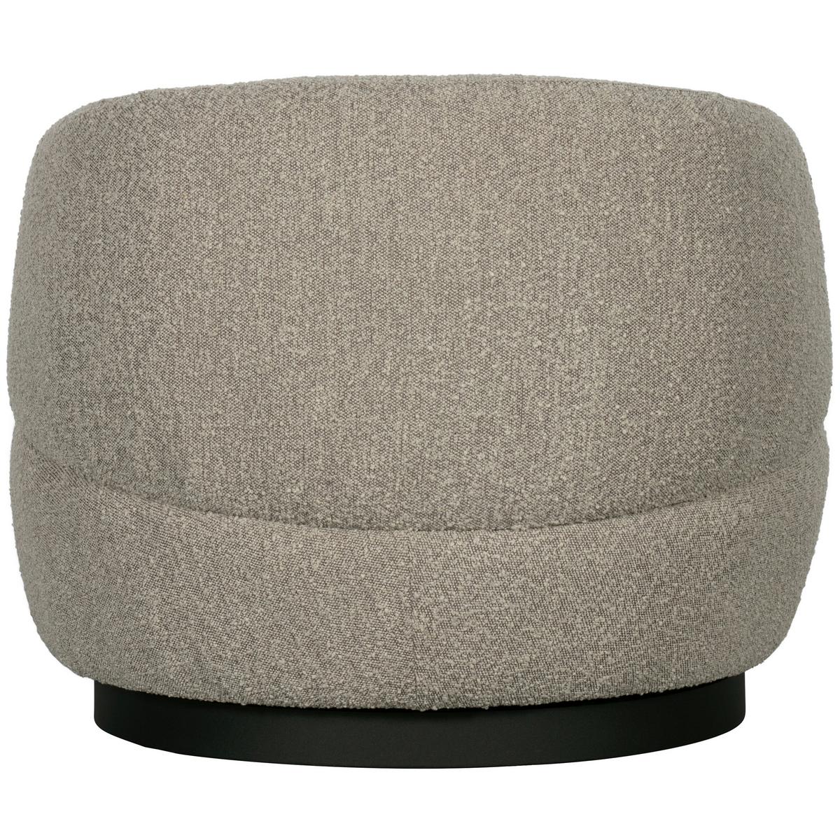 Sessel Woolly Naturfarben B: 84 cm - Schwarz/Naturfarben, Design, Kunststoff/Textil (84/71/88cm) - Livetastic
