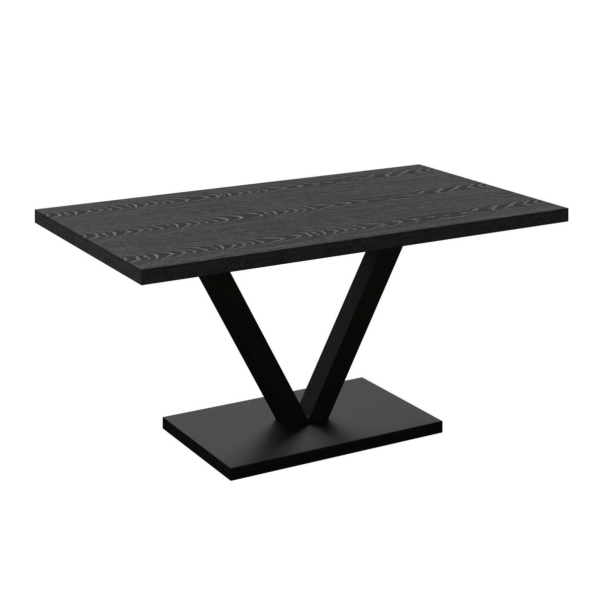 Jedilna Miza Loca, Črna, 160x90 - črna, Moderno, kovina/leseni material (160/76/90cm) - Bessagi Home