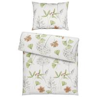 Posteljina Bilbao 140x200/60x80cm - bijela/zelena, Lifestyle, tekstil (140/200cm) - Modern Living