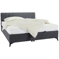 Boxbett Magic Taupe ca. 160x200cm - Taupe/Schwarz, KONVENTIONELL, Holzwerkstoff/Kunststoff (160/200cm) - Mömax