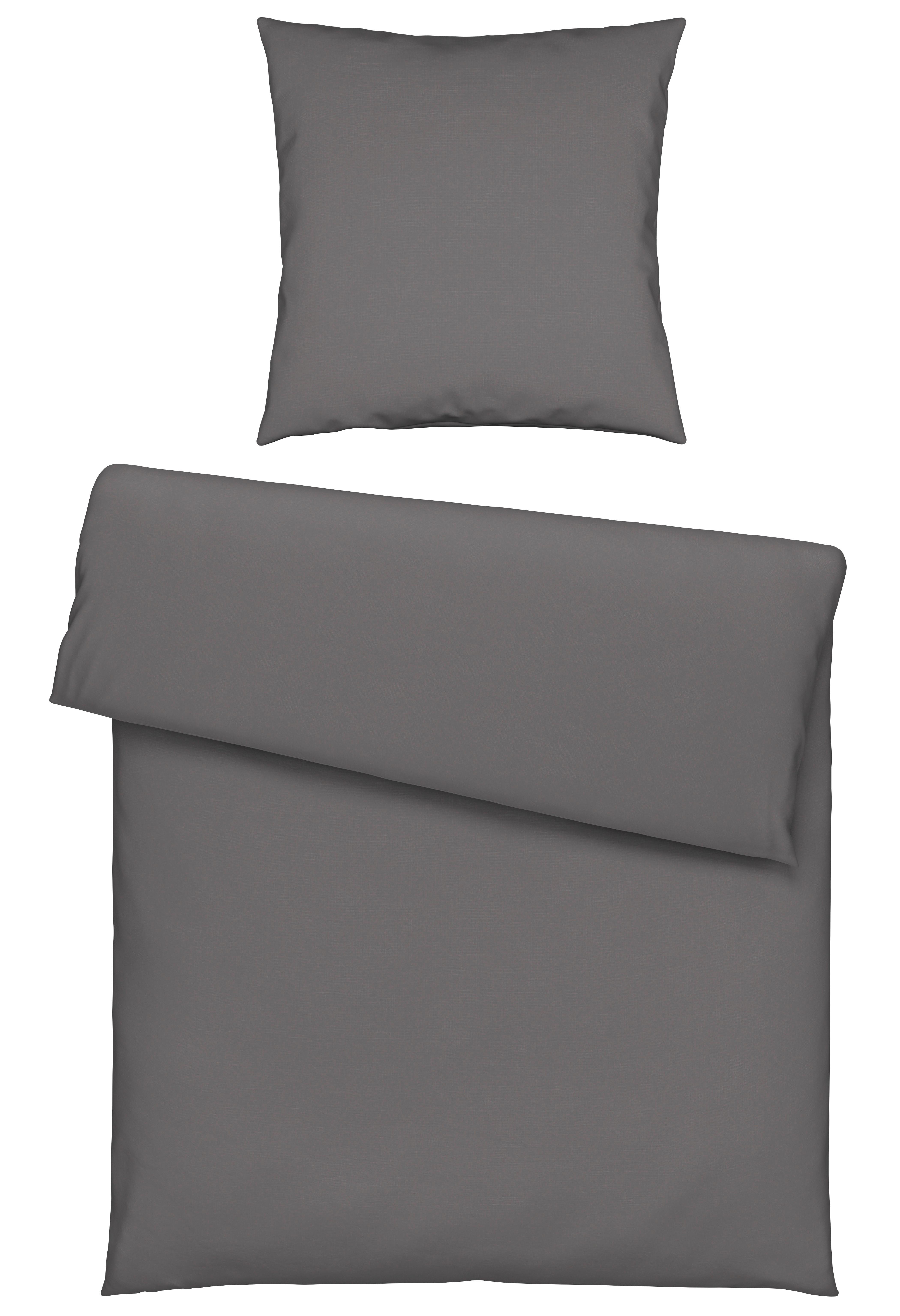 Bettwäsche Iris XL Grau ca. 155x220cm - Grau, MODERN, Textil (155/220cm) - Modern Living