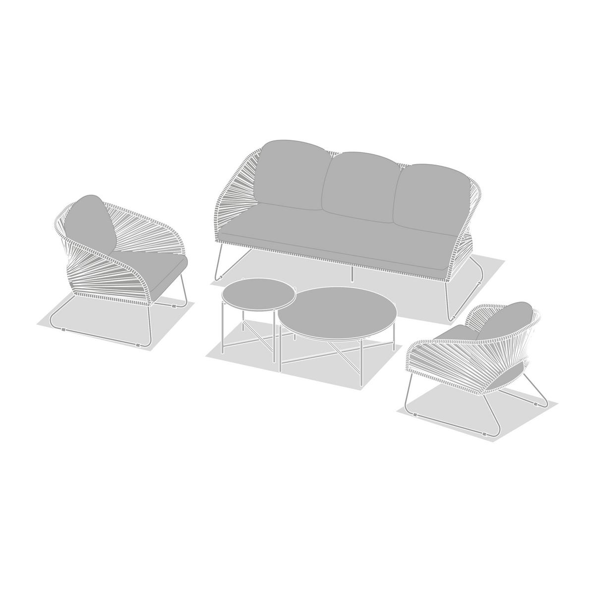 Vrtni Set Belano - zelena/bež-smeđa, Basics, metal (290,4/170/73,6cm)