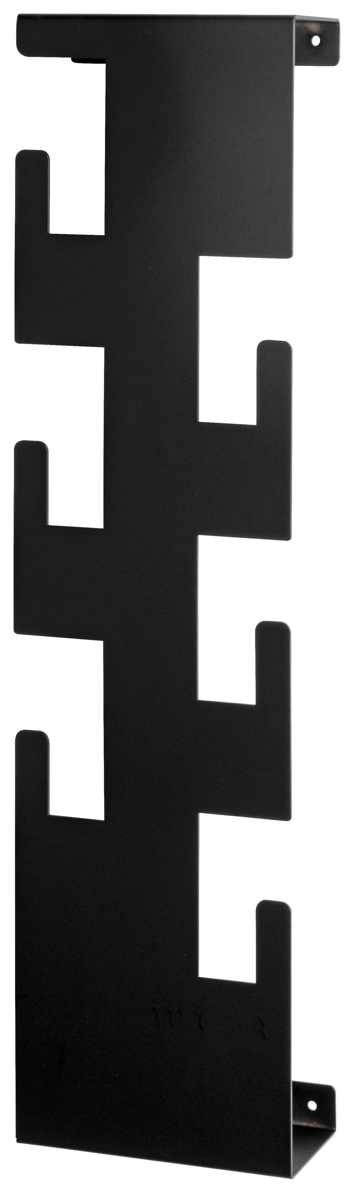 WIESZAK ŚCIENNY LUNIS - czarny, Design, metal (15/60/8cm)