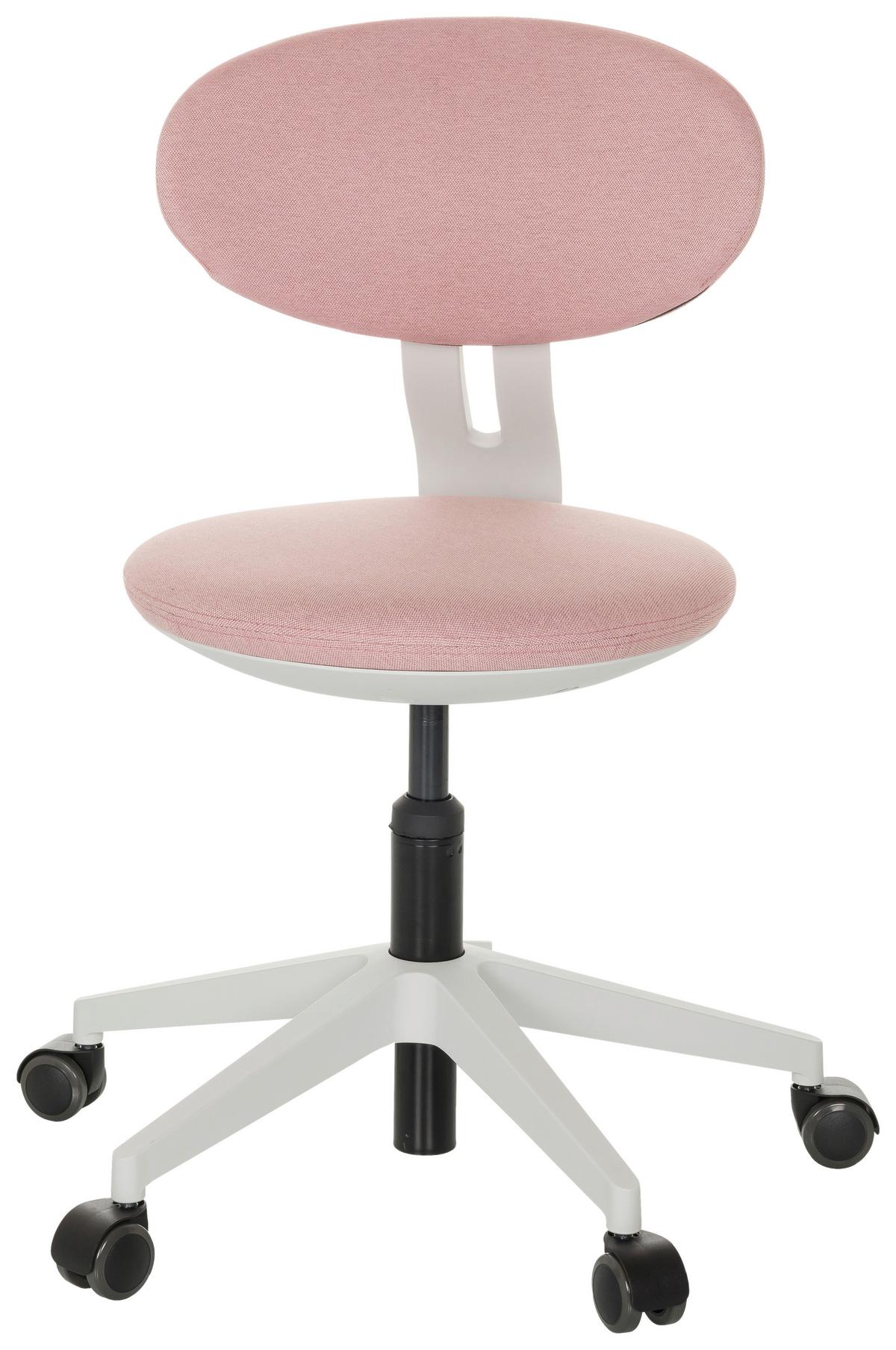 Otroški Vrtljivi Stol Minimovo, Roza - roza/bela, Basics, umetna masa/tekstil (42/66-87/52cm) - MID.YOU