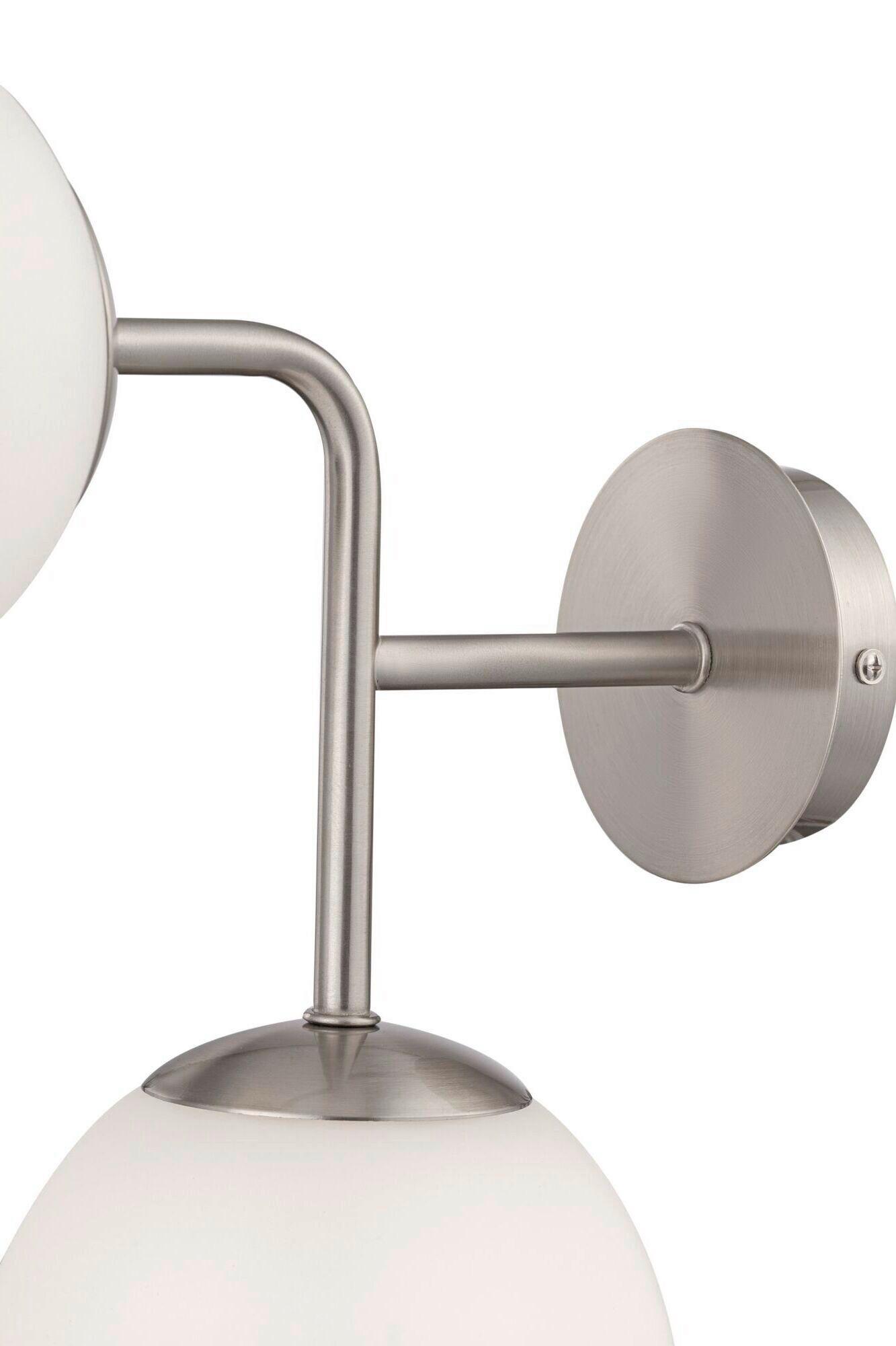 Wandleuchte Erich Weiß/Nickelfarben max. 40 Watt - Weiß/Nickelfarben, Trend, Glas/Metall (15/33/36cm) - MAYTONI