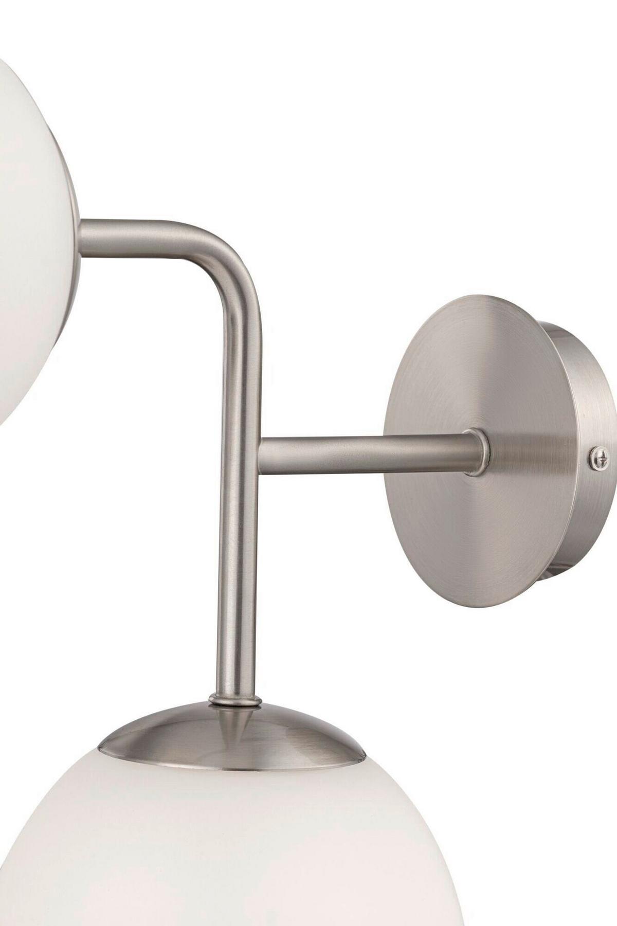 WANDLEUCHTE ERICH - Weiss/Nickelfarben, Trend, Glas/Metall (15/33/36cm) - MAYTONI