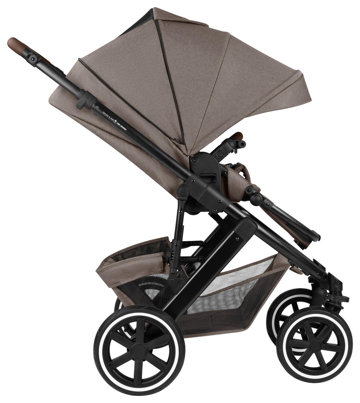 WÓZEK DZIECIĘCY - ZESTAW SALSA 5 AIR MAXI COSI - czarny/biały, Basics, metal/tkanina (95,5/63/118cm) - ABC Design