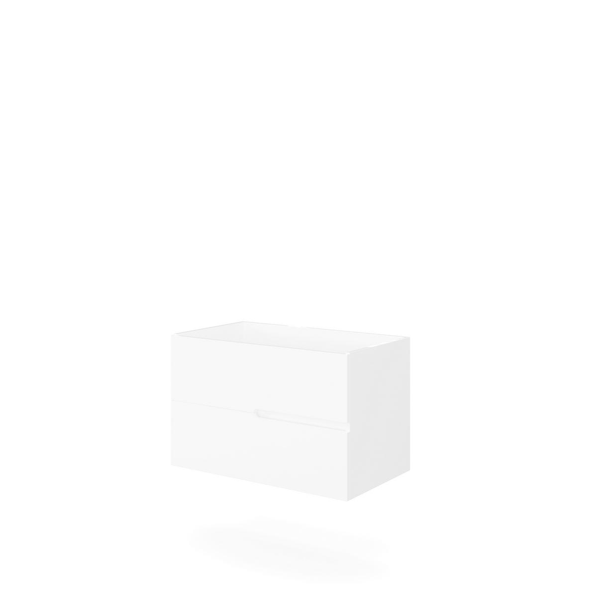 MASCĂ PENTRU LAVOAR EVA - alb lucios intens/antracit, Modern, material pe bază de lemn (80/51/46cm)