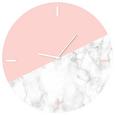 Wanduhr Glasart Ø ca. 30cm - Pink/Weiß, Glas/Kunststoff (30cm) - Mömax modern living Wanduhr Glasart Ø ca. 30cm - Pink/Weiß, Glas/Kunststoff (30cm) - Mömax modern living