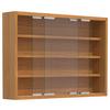 Viseča Vitrina Agisa M, Bukev - srebrne barve/barve bukve, Moderno, steklo/leseni material (57/40/10cm) - MID.YOU