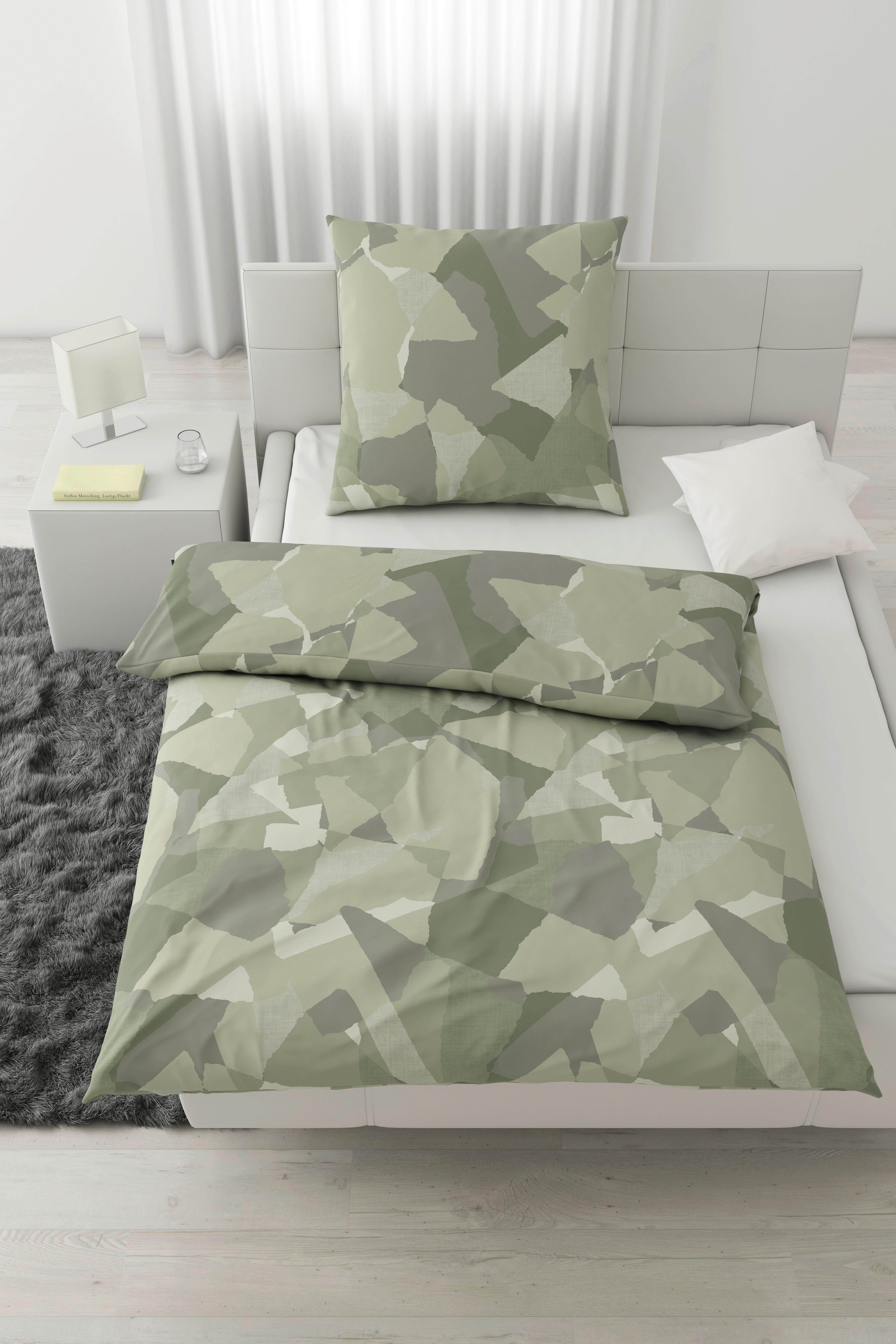 Bettwäsche Armin in Camouflage ca. 135x200cm - Olivgrün, Textil (135/200cm) - Modern Living