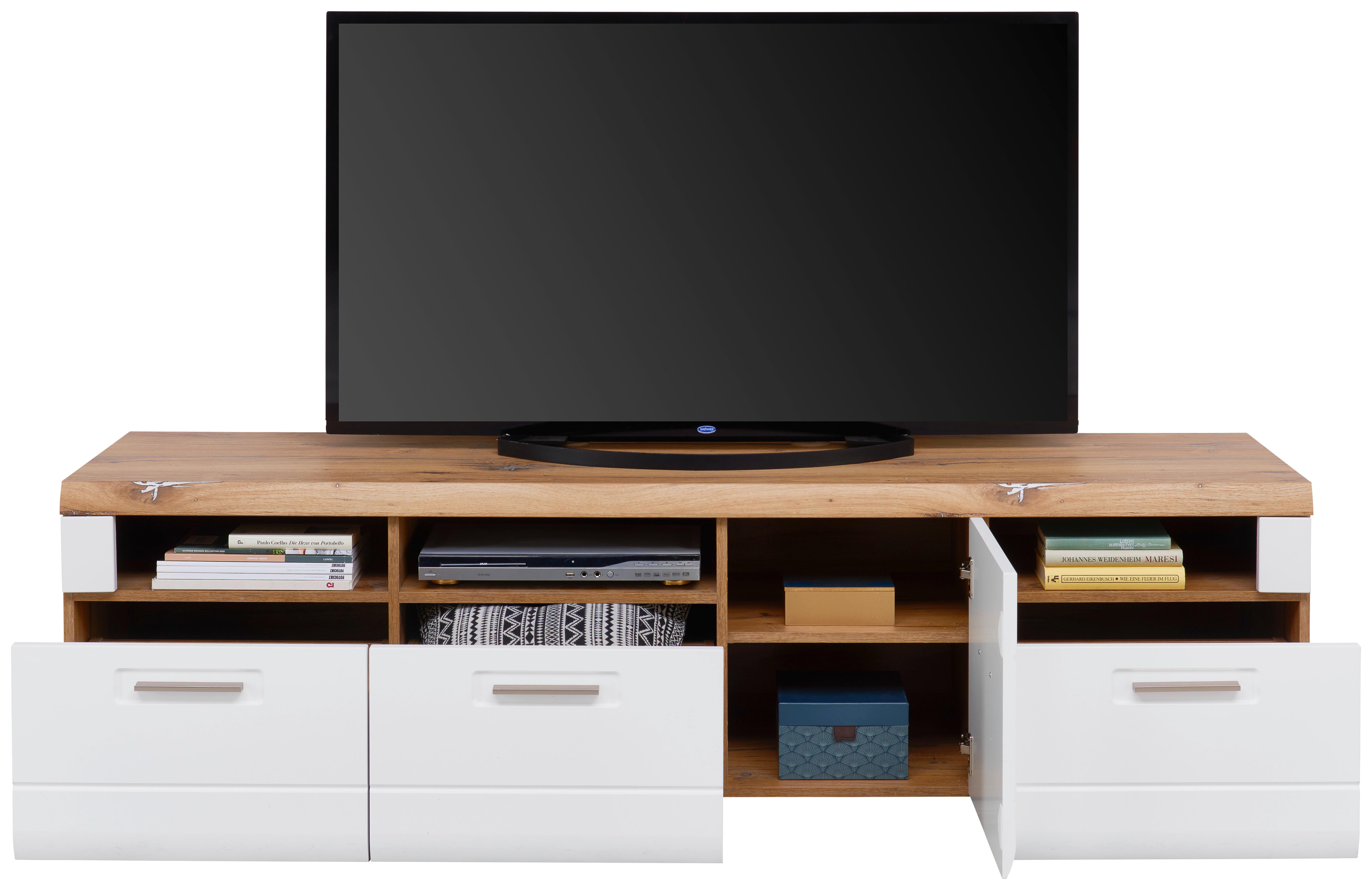 Tv Komoda Auris - bijela, Moderno, drvni materijal/plastika (190/49,5/49,6cm) - Modern Living