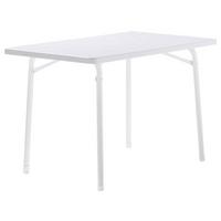 Gartentisch Weiß wetterfest Tischplatte aus mecalit®-PRO - Weiß, MODERN, Holzwerkstoff/Metall (115/70/72cm) - Sieger