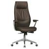 Chefsessel Oxford 1 ca. 67x117x58 cm Braun - Silberfarben/Braun, MODERN, Kunststoff/Metall (67/117/58cm) - MID.YOU