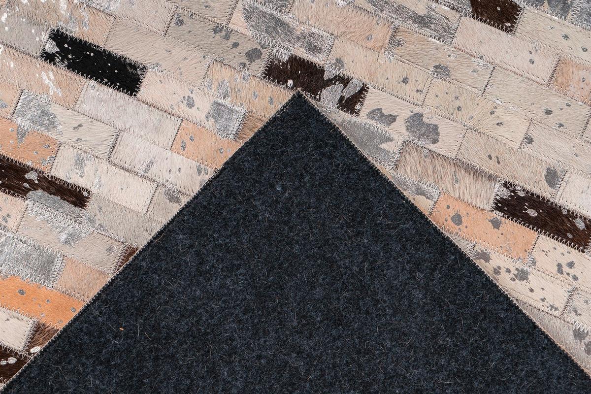 FLACHWEBETEPPICH LAVIN 525 SCHWARZ / MULTI - Multicolor/Schwarz, Konventionell, Leder (160/230cm) - Kayoom