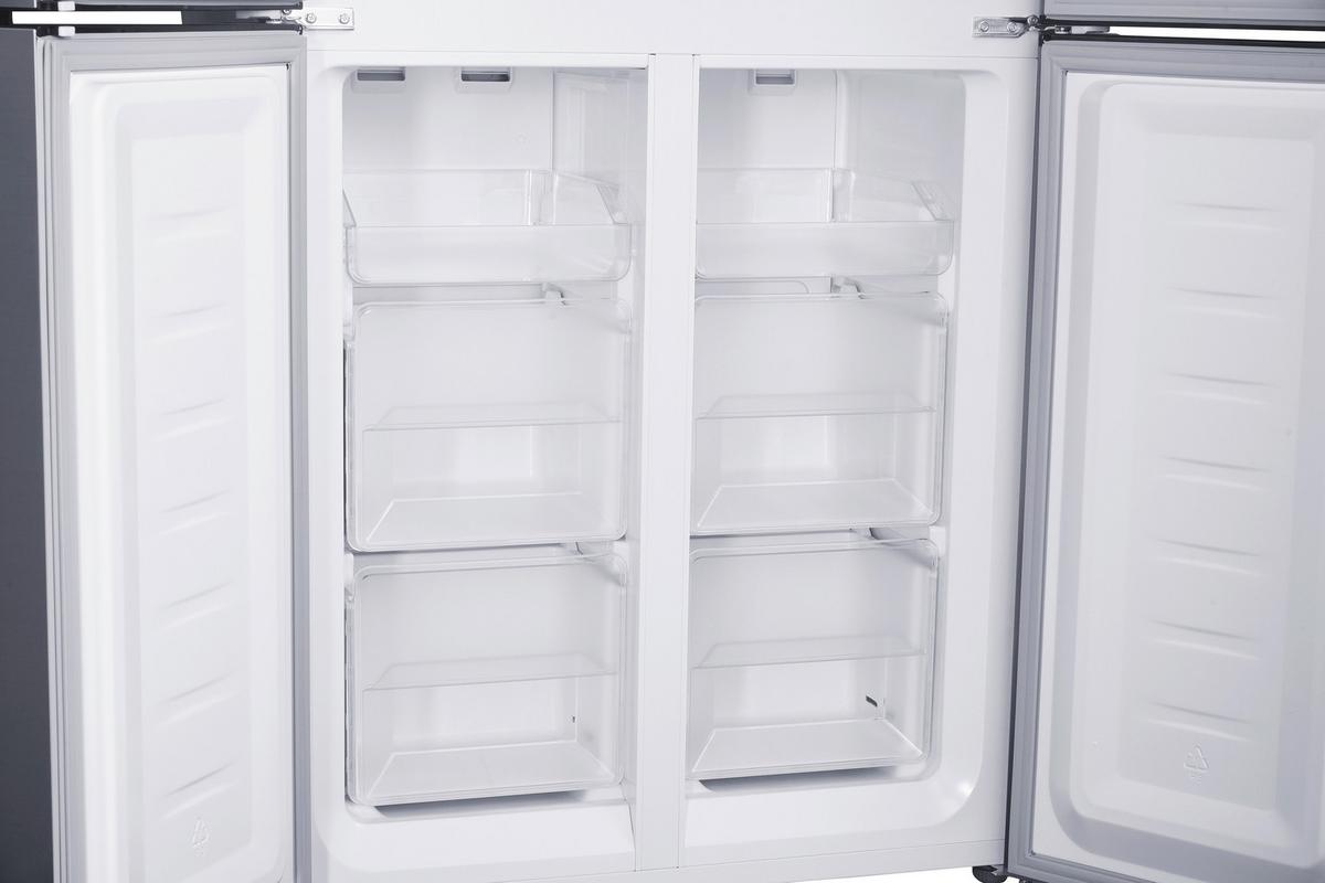 Kühl-Gefrier-Kombination W-CD 362 NFD E IX Silberfarben - Silberfarben, KONVENTIONELL, Kunststoff/Metall (79/180/62cm) - Wolkenstein