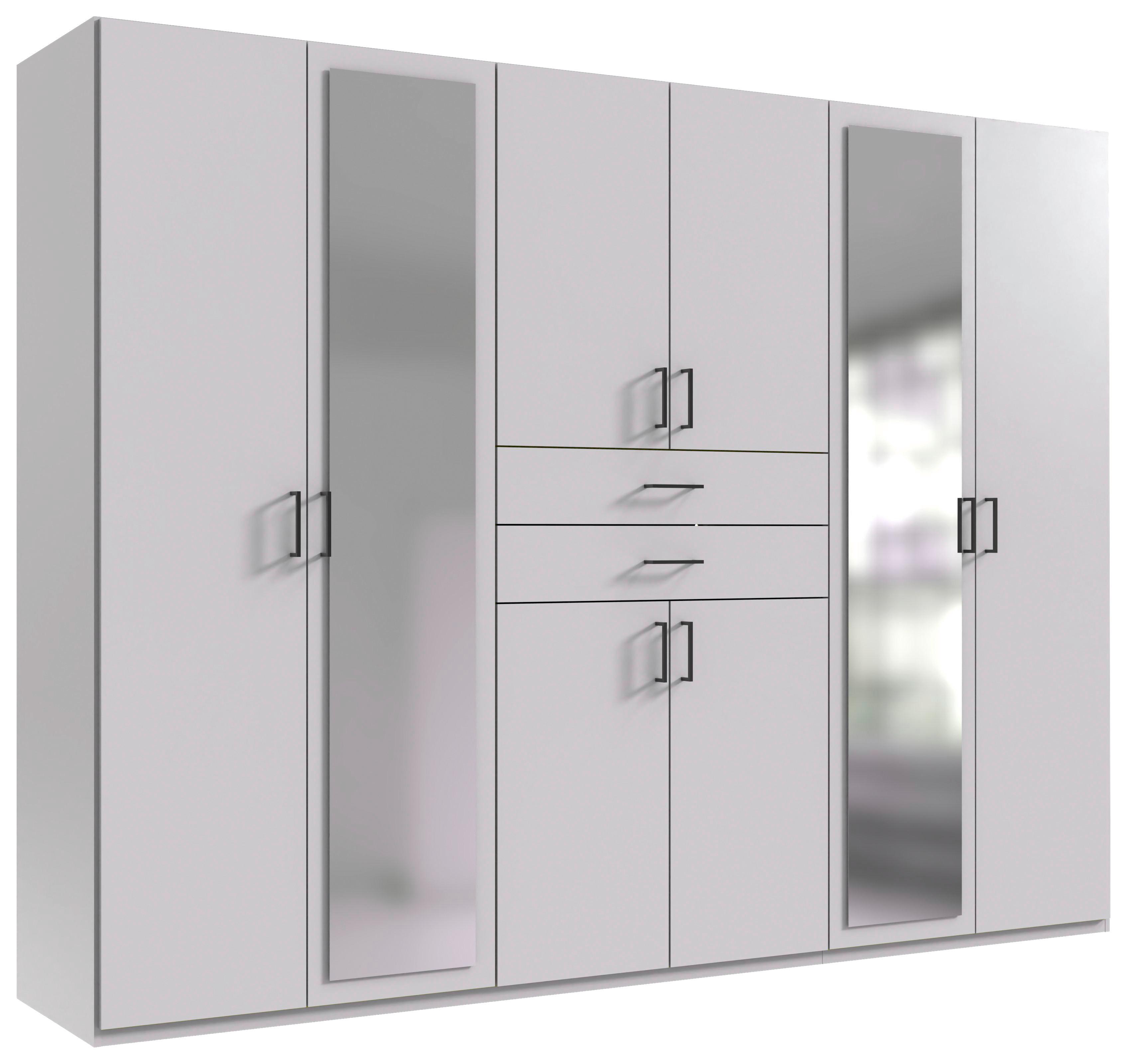 Ormar S Klasičnim Vratima Dillingen - bijela/crna, Konvencionalno, staklo/drvni materijal (270/208/58cm) - Modern Living