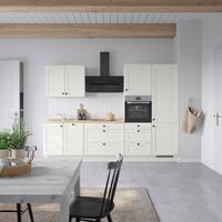 Küchenblock Cascada High m. Geräten Weiß - Eichefarben/Schwarz, MODERN, Holzwerkstoff/Metall (300cm) - Nobilia