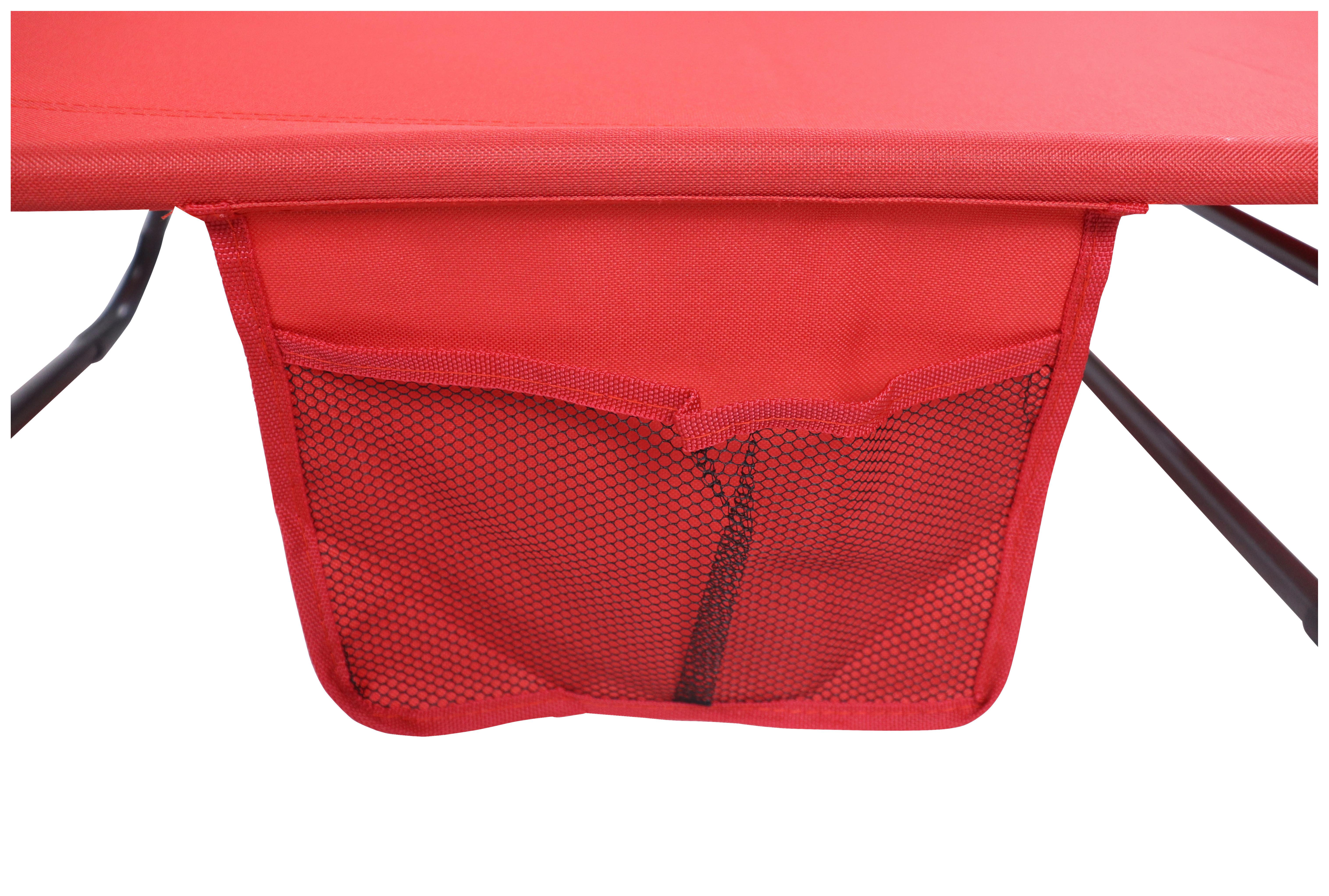 Gartenliege Bindox L ca. 55x24x185 cm Rot - Rot, MODERN, Kunststoff/Textil (55/24/185cm) - Ambia Garden