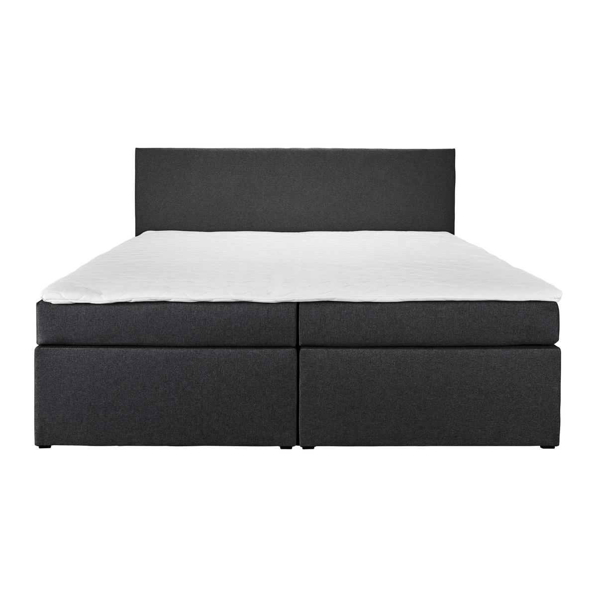 Boxspringágy Lucy - sötétszürke, Modern, faalapú anyag/textil (180/200cm) - Bessagi Home