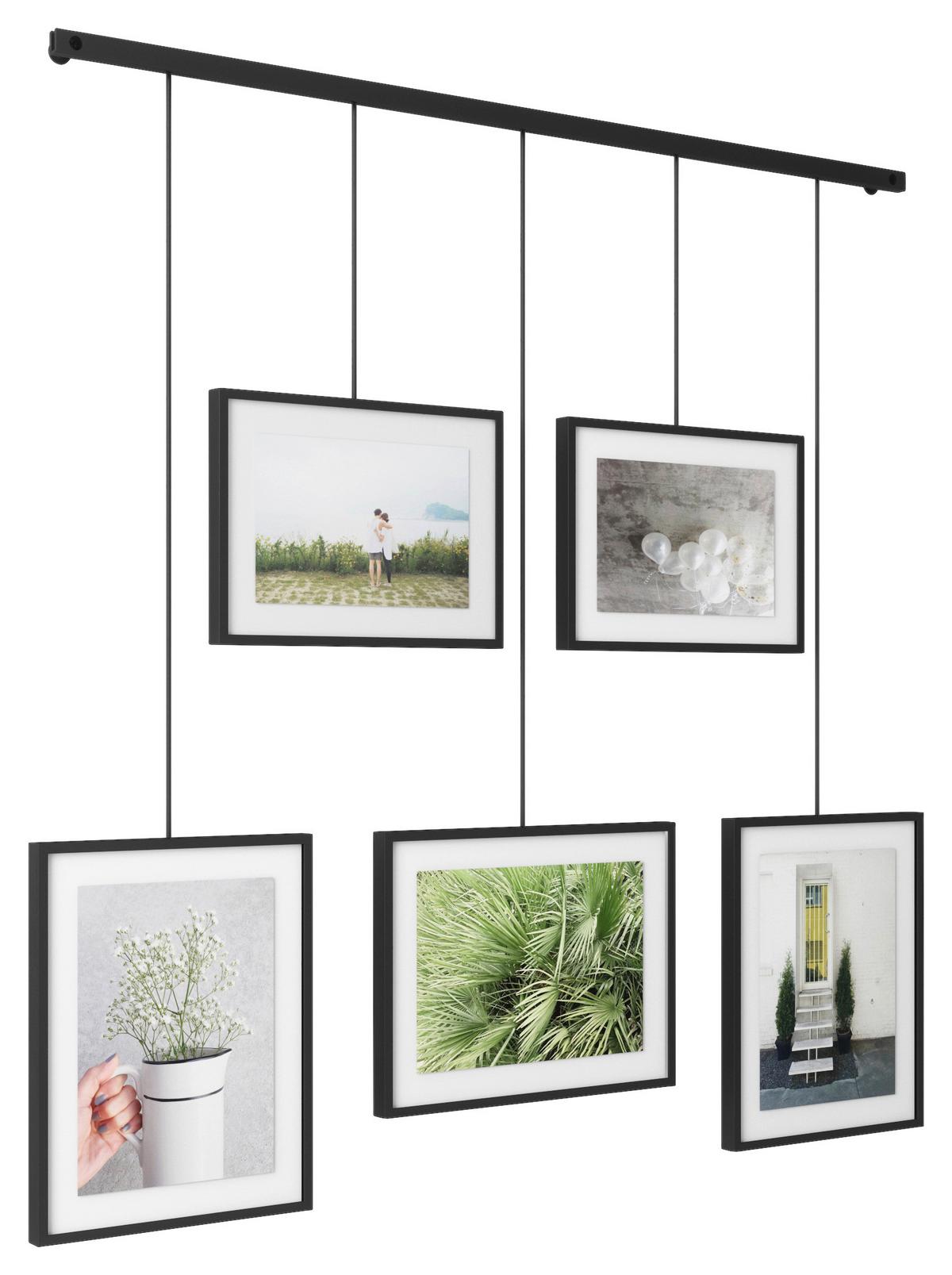 Collagen-Bilderrahmen Schwarz - Schwarz, Design, Glas/Metall (79,4/3,18/69,5cm) - Umbra