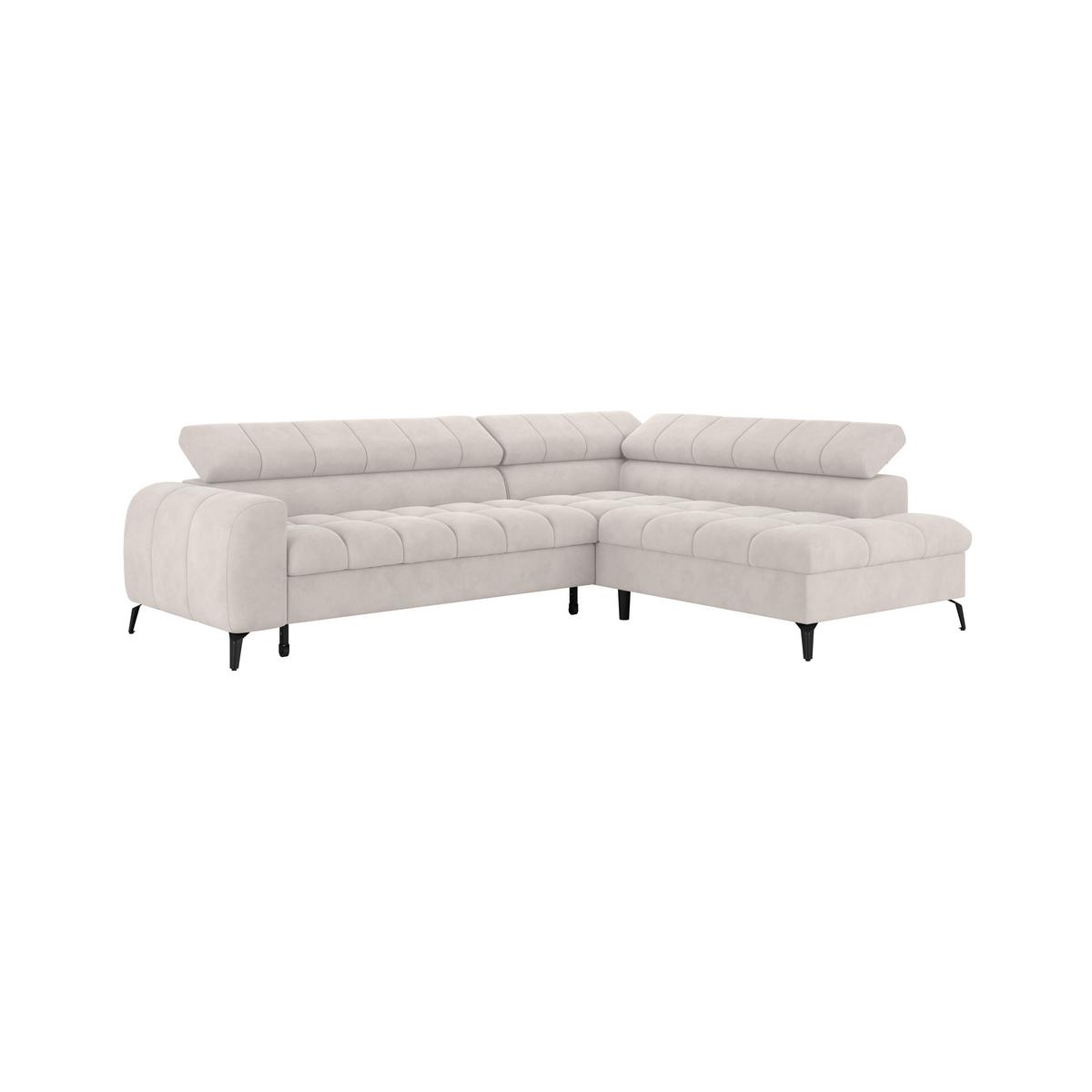 Kutna Garnitura Volf - bijela/crna, Trend, tekstil/metal (261/203cm)