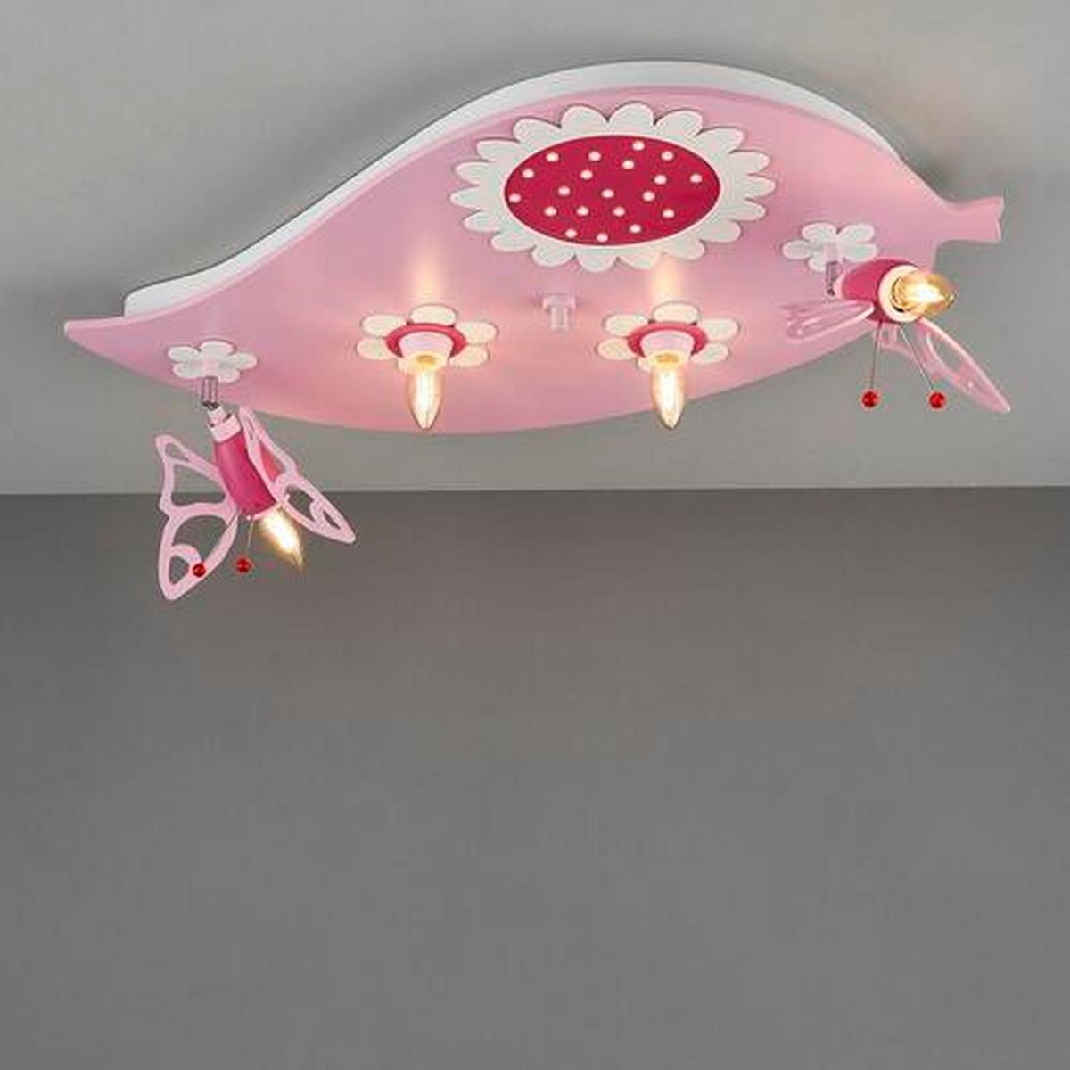 LAMPA SUFITOWA DZIECIĘCA 135488 FALTER BLATT - Trend, drewno (74/8/45cm)