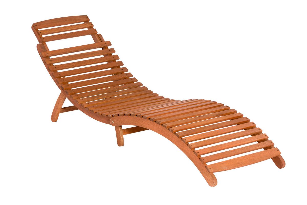 Gartenliege Ipanema inkl. Auflage aus Eukalyptus - Rot/Creme, ROMANTIK / LANDHAUS, Holz/Textil (178/54/70cm) - Gardenson