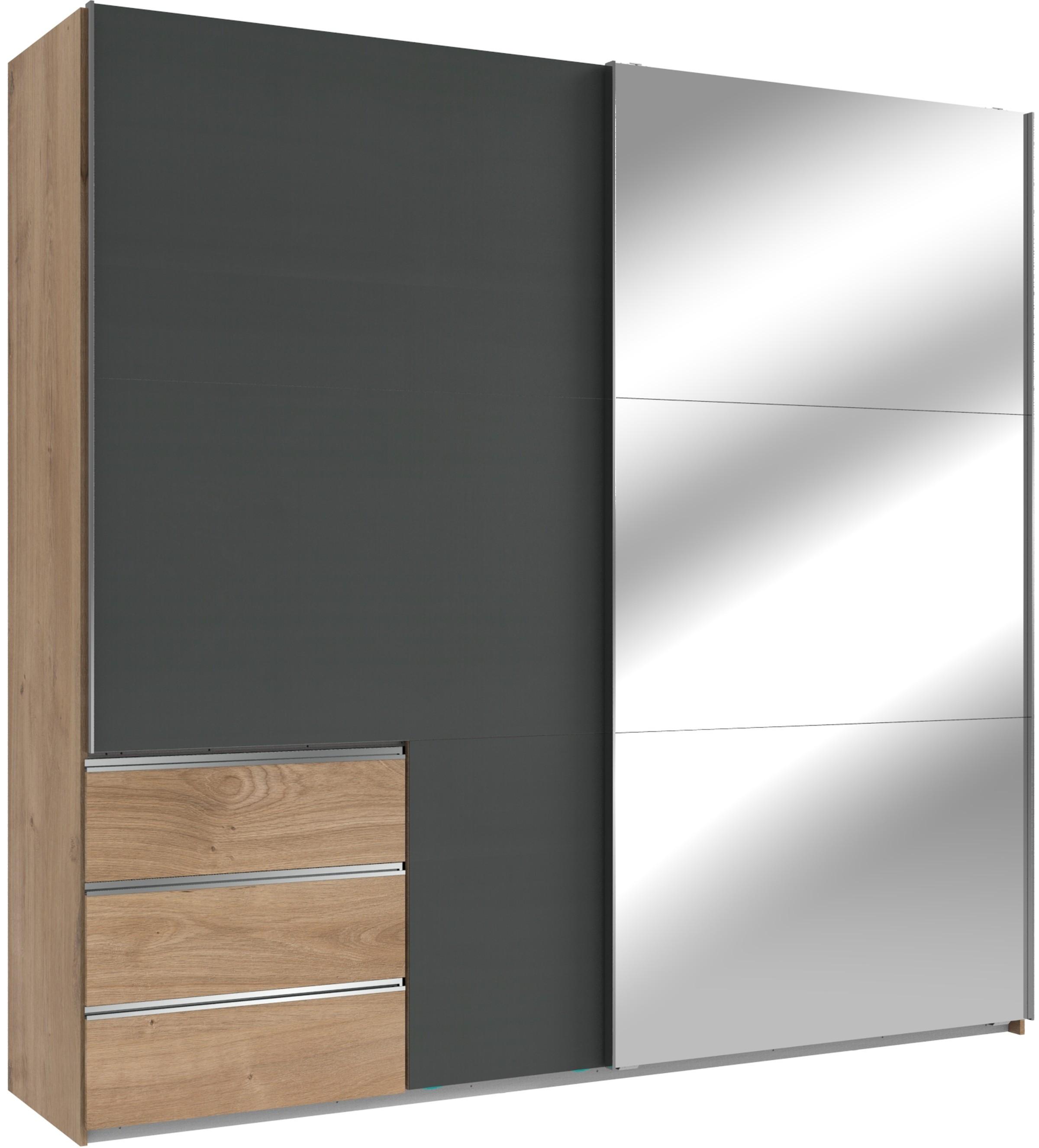 Ormar S Kliznim Vratima Level 36 A - boje grafita/boje hrasta, Moderno, drvni materijal (250/236/65cm) - Modern Living