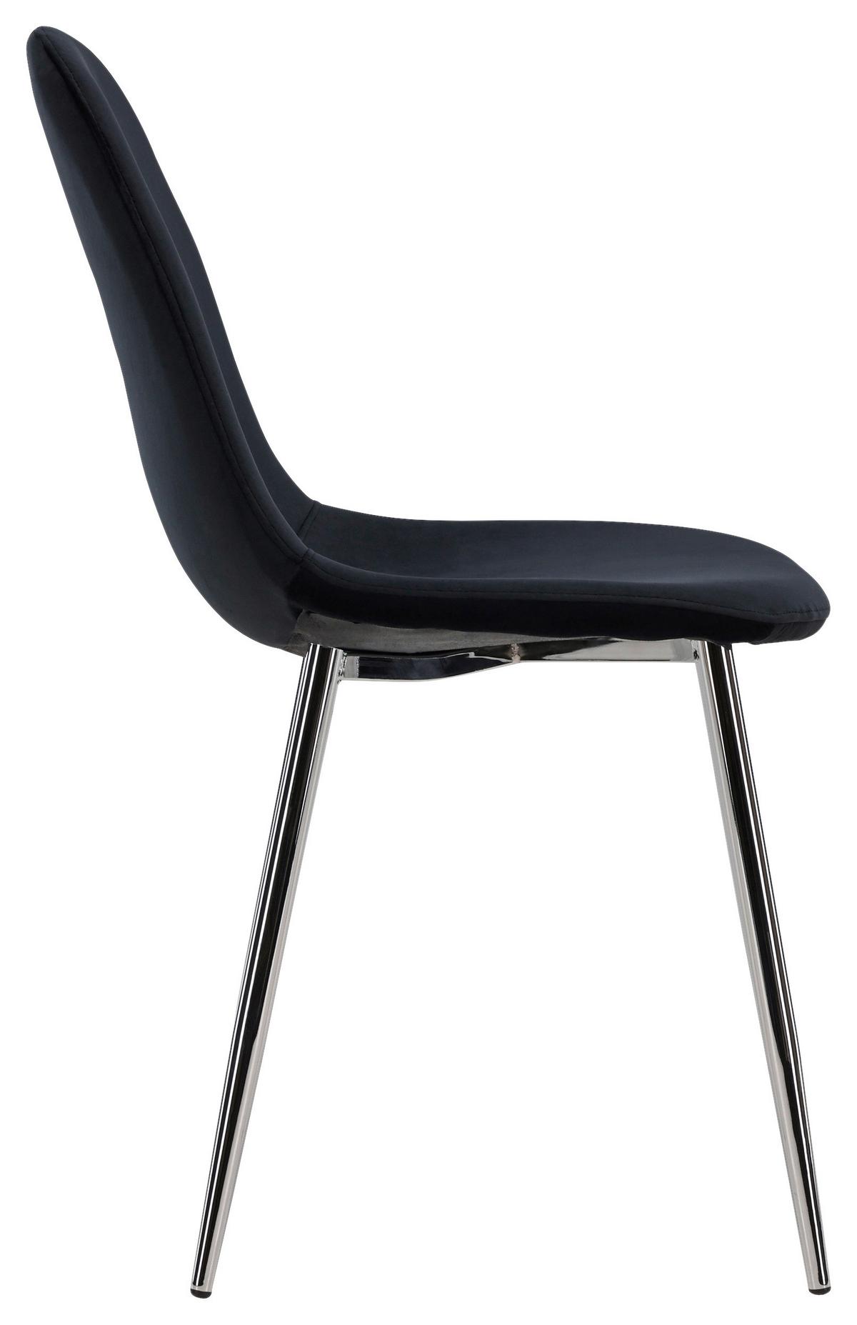 STUHL-SET POLAR - Schwarz, Design, Textil/Metall (45/90/52cm) - Livetastic