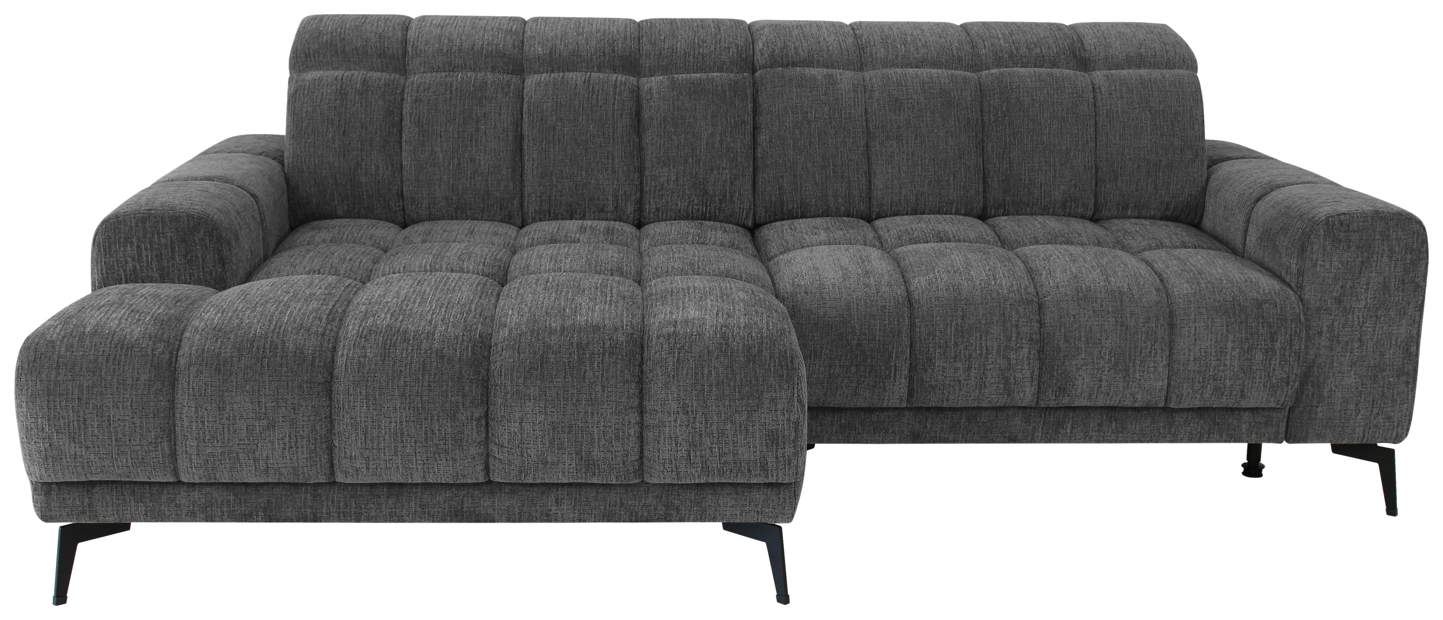 Kutna Garnitura Laya - antracit, Moderno, tekstil (155/250cm) - Premium Living